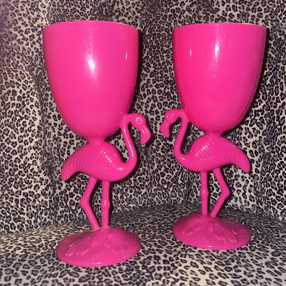 flamingo wine glasses🩷
